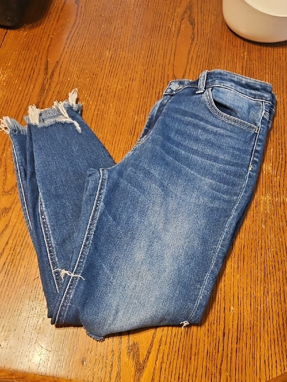 Altar'd State Distressed Blue Skinny Jeans